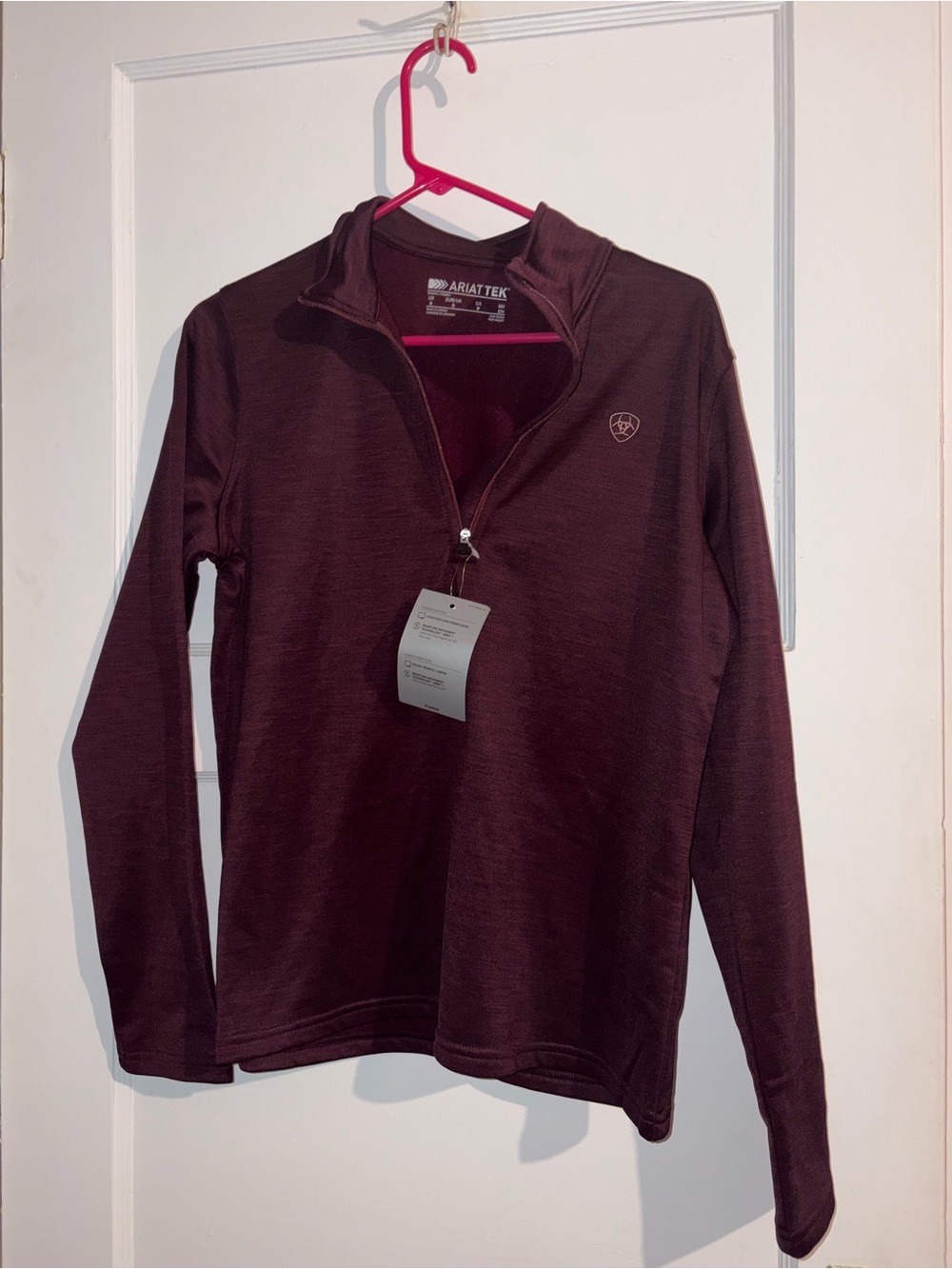 Ariat woman’s  Maroon Quarter-Zip fleece Sweater